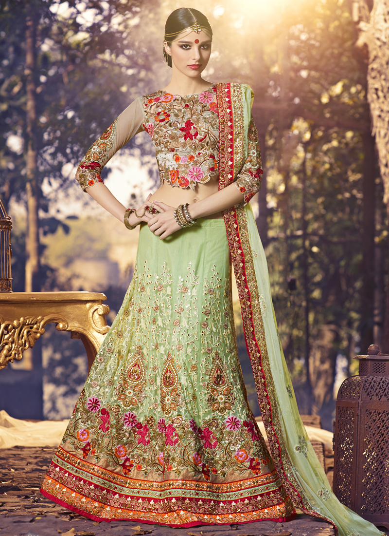 see green lehenga